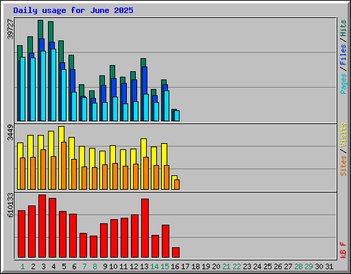 Daily usage for June 2025