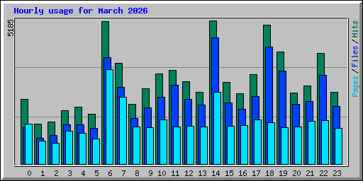 Hourly usage for March 2026