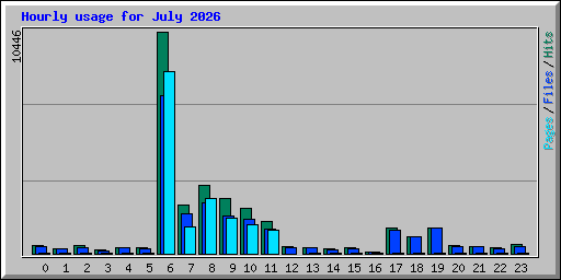 Hourly usage for July 2026