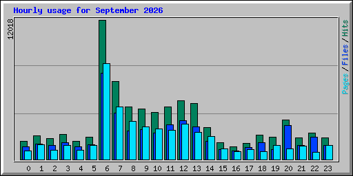 Hourly usage for September 2026