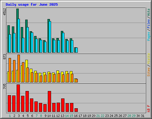 Daily usage for June 2025