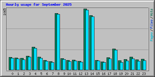 Hourly usage for September 2025
